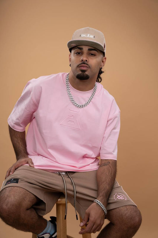 DLAB Embossed Tee Soft Pink - DlabStore