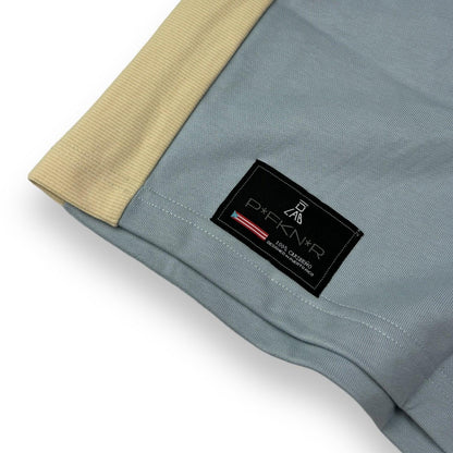 DLAB Oversized Shorts Baby Blue/Cream/Brown - DlabStore