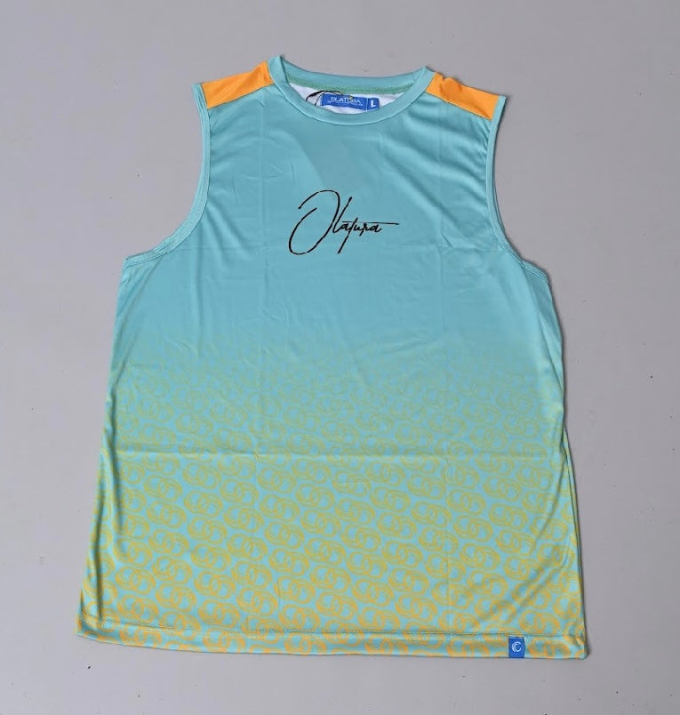 Exercise Tank Top Mint/Mustard