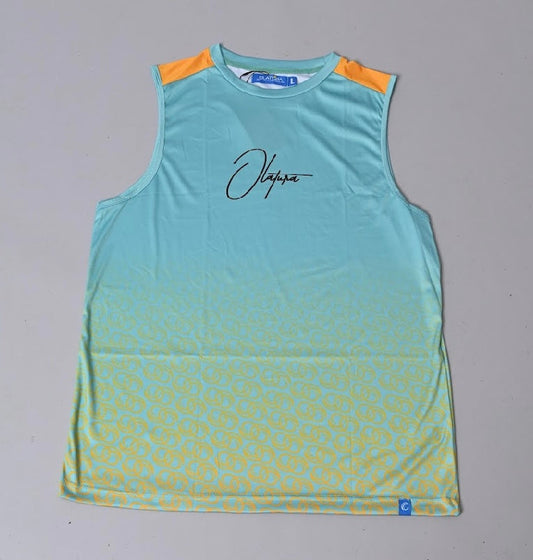 Exercise Tank Top Mint/Mustard