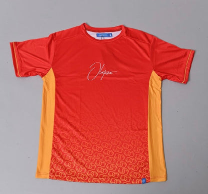 Exercise Tshirt Red/Mustard