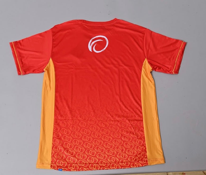 Exercise Tshirt Red/Mustard