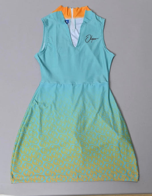 Exercise Girls Suit Mint/Mustard