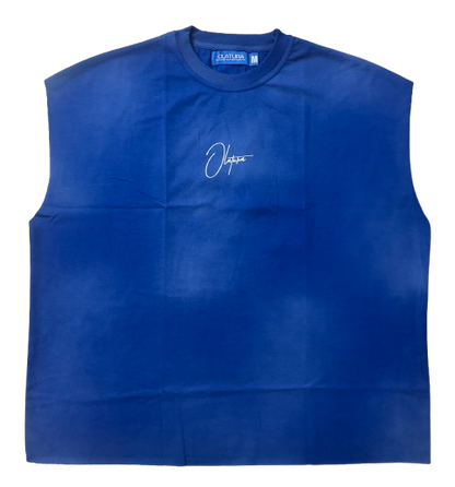 OLATURA Blue/Wash Puff Muscle Tee