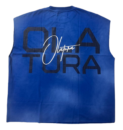 OLATURA Blue/Wash Puff Muscle Tee