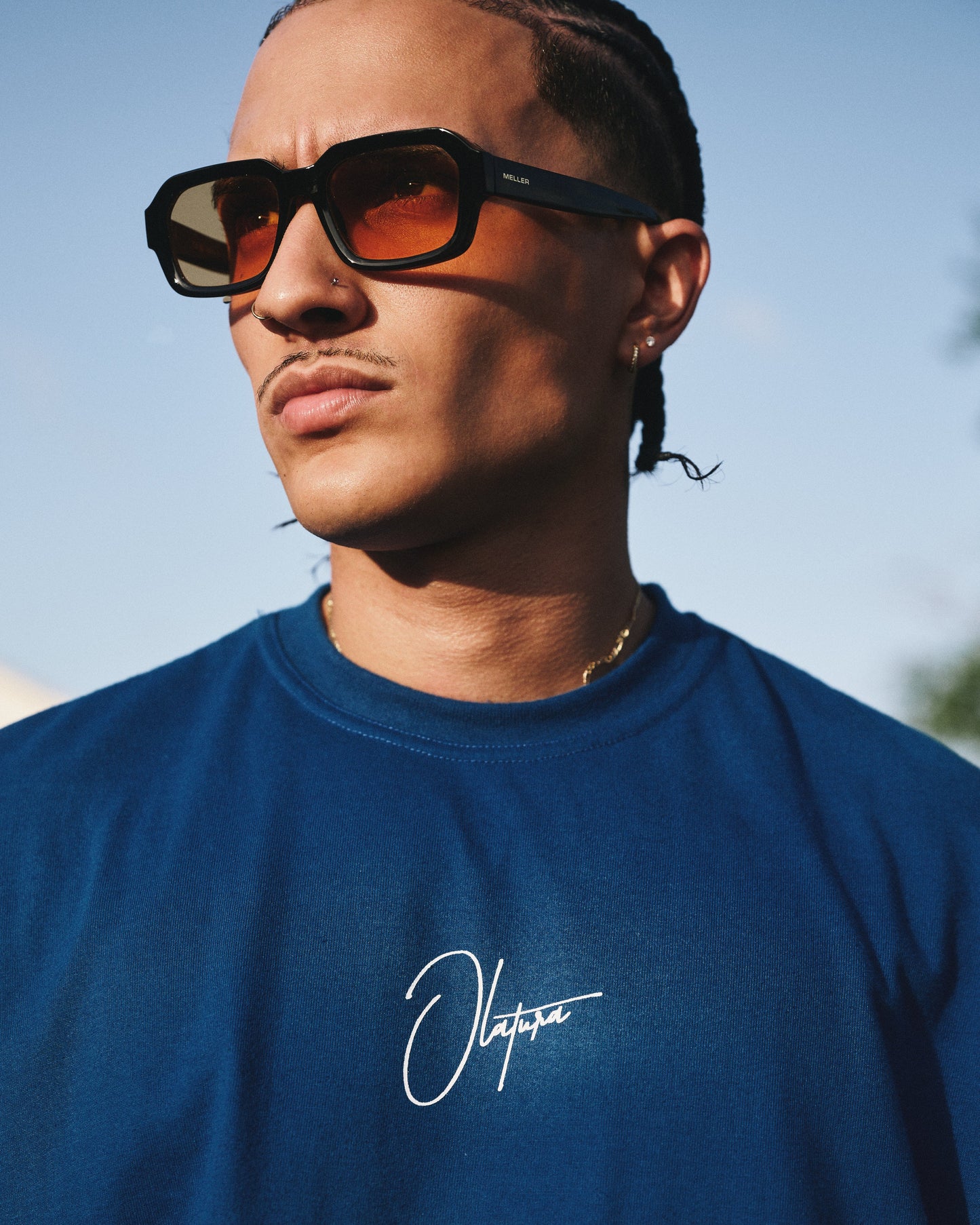 OLATURA Blue/Wash Puff Muscle Tee